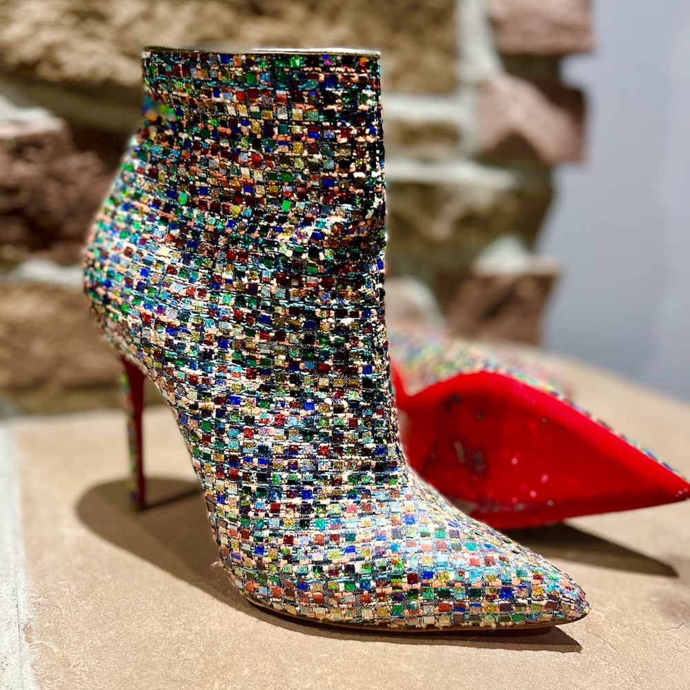 Louboutin Rainbow Heeled Boots